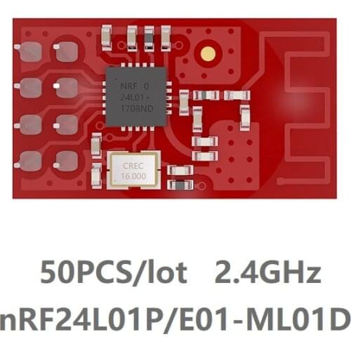 50pcs E01-ML01D nRF24L01P 2.4GHz Radio Module nRF24L01 PA E01-ML01D IoT Wireless Transceiver 2.4 GHz SPI SMD Module