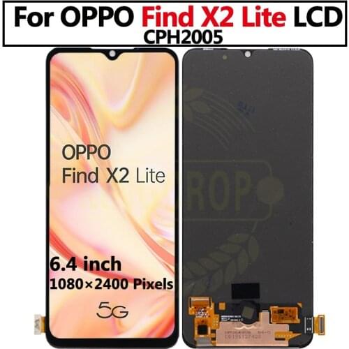 6.4" Original Super Amoled For Oppo Find X2 Lite 5G Global LCD Screen Display Touch Panel Digitizer For Find X2 Lite CPH2005