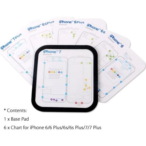 7 in 1 Guide Magnetic Screw Keeper Memory Chart Mat for iPhone Compatibe 6-7 7 Plus Teardown Repair Guide Pad Phone Tools