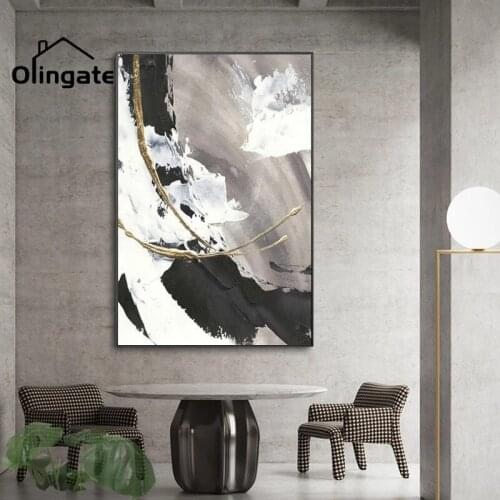Abstract Black White Picture Print Nordic Simple Landscape Canvas Poster One Piece Canvas Painting Home Decor for Living Room