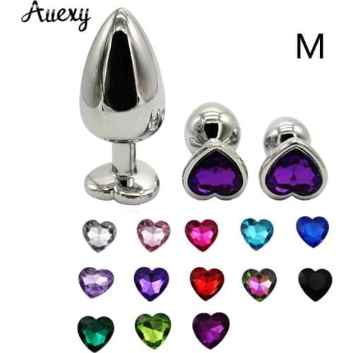 AUEXY Big Analplug Heart Butt Plug Metal Stainless Steel Buttplug Sex Toys for Woman Men Erotic Tapon Anal Jewel Huge Butt Plugs