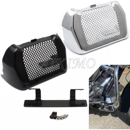 Motorcycle Oil Cooler Cover Case with Bracket Fit For Harley Touring Electra Glide Road King Street Glide FLHR FLHRC 2017-2020