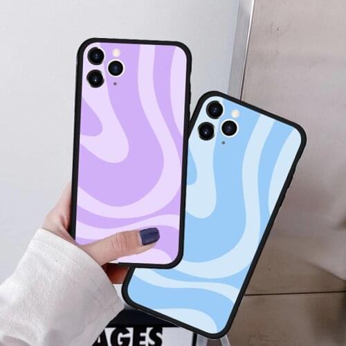 ZUIDID Liquid Swirl Abstract Pattern Beige Sage Green Phone case For iPhone 11 Pro Max 12 XS XR 7 XS 8 6Plus Pink Hard Cover Bag