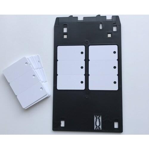 Inkjet Printing Stater Kit- 100pcs Blank Inkjet 3up PVC Card+1pc ID Card Tray for Canon J Type MX 923 922 924 925 926