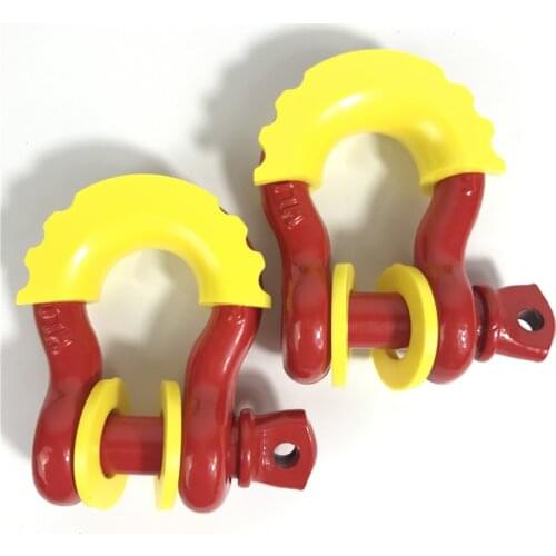 Vspan 5/8" D Ring Shackle 28,660Ibs Break Strength with Shackle Isolator & Washers Kit for Off Road Accessory Vehicle Recovery