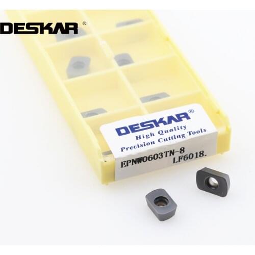 DESKAR 100% original EPNW0603TN-8 LF6018 Milling Cutter Cutting Tool CNC Lathe Carbide Inserts For Stainelss Steel