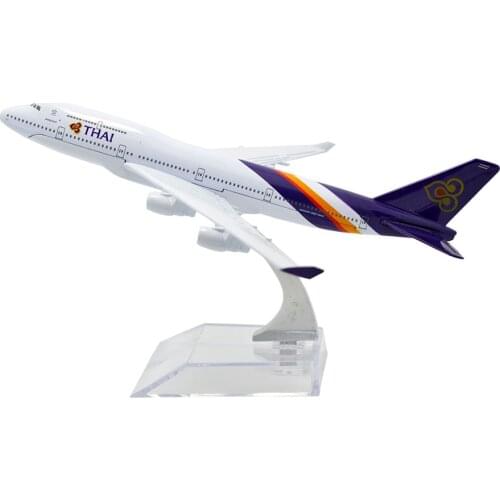TANG DYNASTY(TM) 1:400 16cm Boeing B747-400 Thai Airlines Metal Airplane Model Plane Toy Plane Model