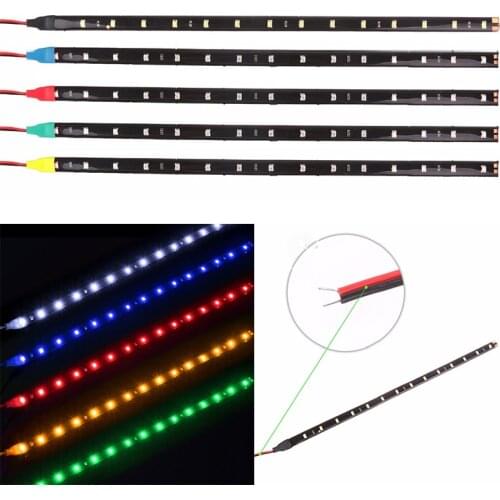30CM Auto Car DRL Light 14 3528 SMD Car Styling Headlight Guide Light Daytime Driving Light Led Strip White Blue Green Red