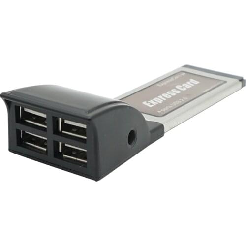 Expresscard to 4 ports usb2.0 Adapter 34mm Expresscard to usb External 5V DC jack 480Mbps transfer