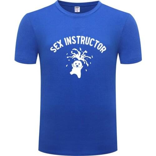 Funny Sex Instructor Cotton T Shirt Design Men Crew Neck Summer Short Sleeve Tshirts Letter Tees