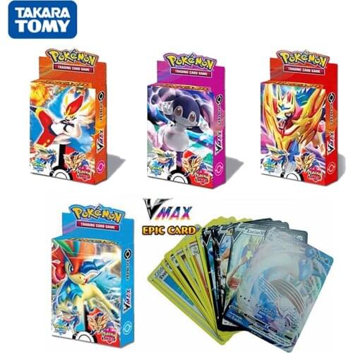 Random 25Pcs/Box New Pokemon Cards Vmax English Version Battle Trading Collection Booster EPIC Card TAKARA TOMY Kids Toys Gift