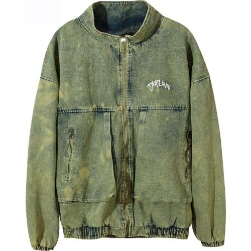 Aelfric Eden Hip Hop Oversized Denim Jackets Jeans Retro Vintage Streetwear Zipper Jacket Outwear Casual Autumn Windbreaker Coat