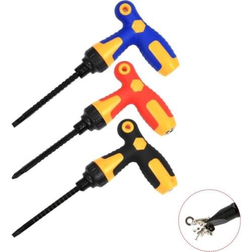 Multifunctional Anti-Skid T-Type Ratchet Screwdriver Electrician Woodworking Household Repair Accessories Hand Tools