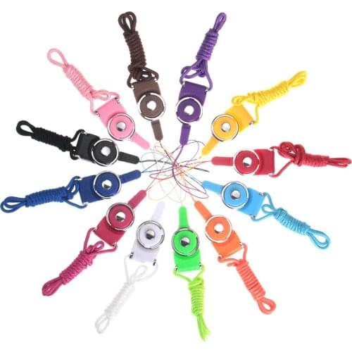 Multi-function Lanyard Neck Strap Phone Hanging Rope Detachable Lanyard 2 in 1 Rotating button Mobile Cell phone Straps 100pcs