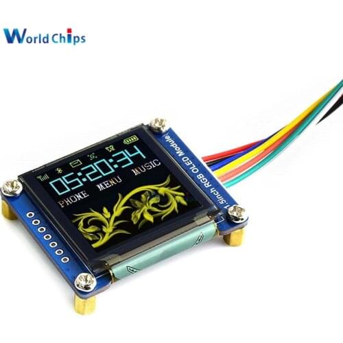 1.5 inch RGB OLED Module 128×128 Pixels 16-bit 65K Colors Embedded SPI Interface Controller Communicate for Raspberry Pi/STM32