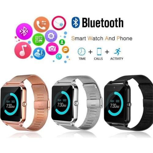 Bluetooth Smart Watch Men Z60 GT09 Wrist Smartwatch for Android Ios Phone Call GSM SIM TF Card Camera relogio Inteligente DZ09
