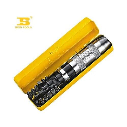 BOSI CR-V Set of 13Pcs Percussive Drilling w Changeable Screwdriver Heads