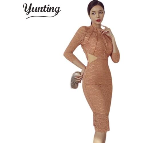 2021 New Summer Women Dress Vestidos Sexy Orange Lace Club Dress Evening Party Dress