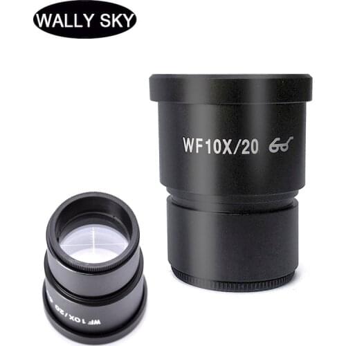WF10X 20mm Microscope Eyepiece Microscope Lens Accessories Wide Angle High Eye-point Eyepiece with Cross Reticle Scale 30/30.5mm