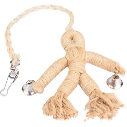Bird Parrot Hanging Playing Toy Pet Bird Parrot Swing Hanging Toy Human Design Chew Toys Birds Hang Rope Playing Supplies