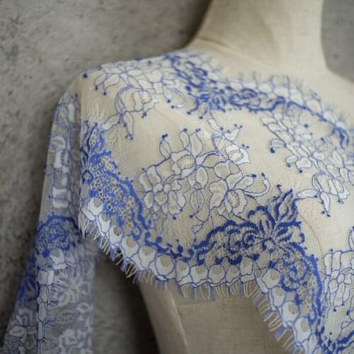 New export two-color crochet lace fabric DIY clothing underwear skirt decorative eyelash lace accessories fabric