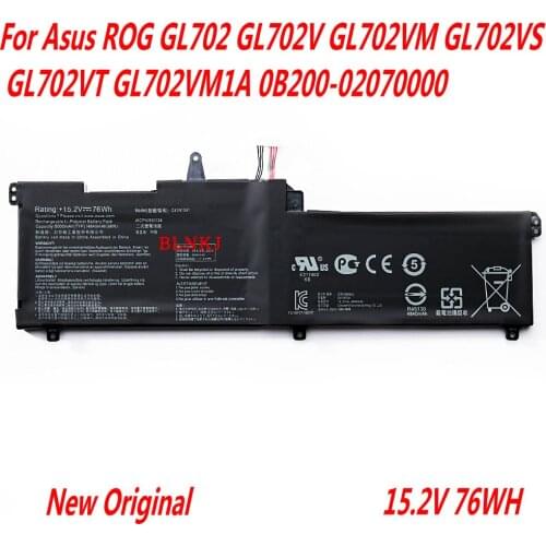 High Quality 15.2V 76WH C41N1541 Laptop Battery For Asus ROG GL702 GL702V GL702VM GL702VS GL702VT GL702VM1A 0B200-02070000