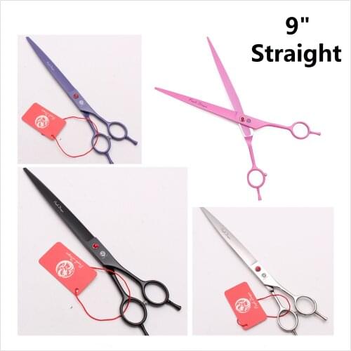 Y4215 Quality Professional 9" Straight Pet Grooming Scissors Barber Haircutting Scissors Set