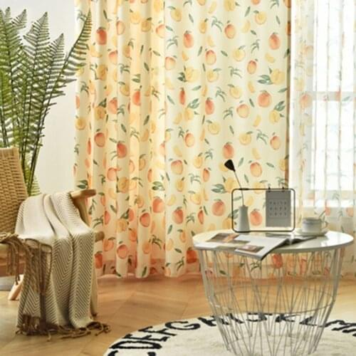 Bucolic Blackout Curtains For Living Room шторы фатин Para Salon Cortinas Rideau Minimalist Nordic Peaches Girlish Curtain