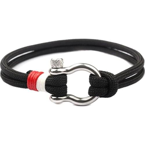 Women Men Fashion Rope Wrap Bracelet Nautical Survival Wristband Bracelets