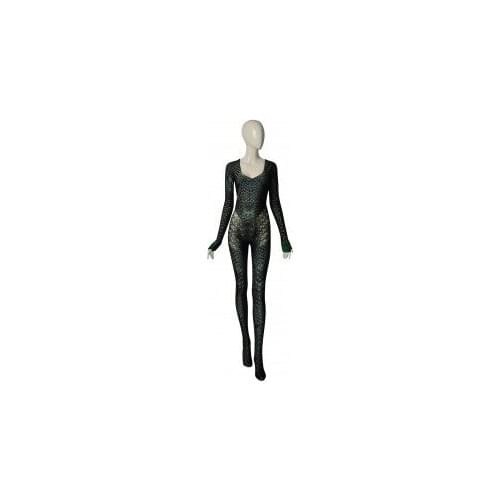 New Mera Costume Movie Version Cosplay Costume Spandex Zentai Bodysuit Halloween Costume for Woman Custom Made