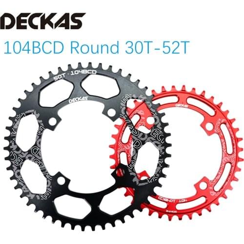Deckas Chainring 104 BCD Round for shimano 32t/34/36/38T MTB Bike Bicycle Chain Wheel Tooth Plate chain ring 104bcd