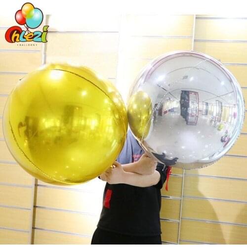 1pc 32inch Gold Silver 4D Round Foil Balloons Wedding Birthday Party Decoration Helium Inflatable Baloons Globos Balloons Toys