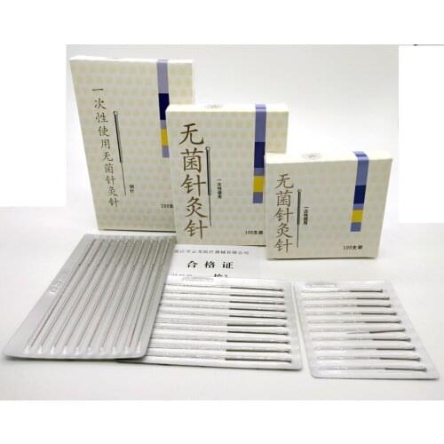100pcs Acupuncture Needle Disposable Sterile Chinese Acupuncture Needles Therapy Face Multi Size