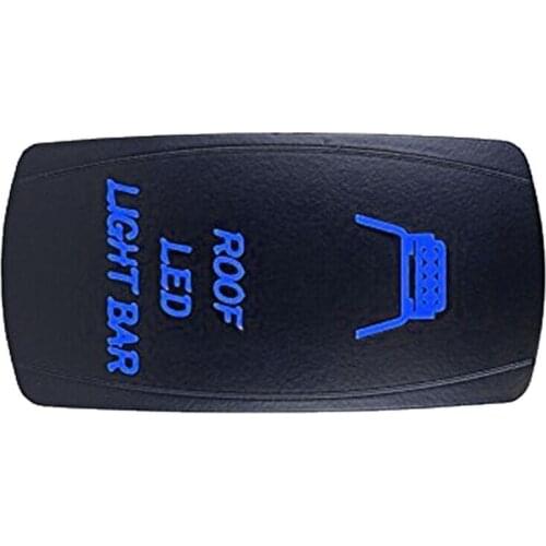 12-24V Car ROOF LED LIGHT BAR 12V 20A Toggle Rocker Switch Blue LED Light 5Pin ON OFF