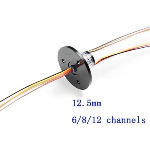 12.5mm 1.5A Slip Ring 6/8/12 Channels Spare Parts for Rotating Equipment Pan Tilt Camera Conductive Slipring E Type