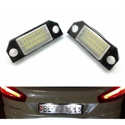2Pcs car 12V led license number plate light lamp For Ford C-MAX 2003-2010 MK2 2003-2008