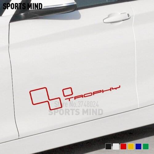 3 Pairs Sports Mind Car Styling TROPHY Car Sticker Decal For Renault Sport Clio Cup Twingo Megane 2 GT Fluence Logan Accessories