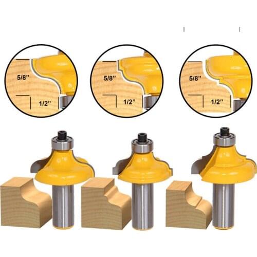 3pcs/set Bit Edge Molding Router Bit Set - Ogee - 1/2" Shank