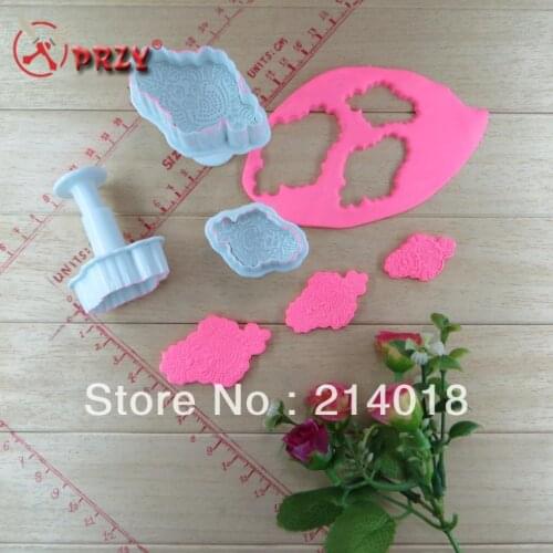 Flower printing 3PCS/SET fondant cake decoration fondant cake production 100% food grade raw material NO.:fo-060