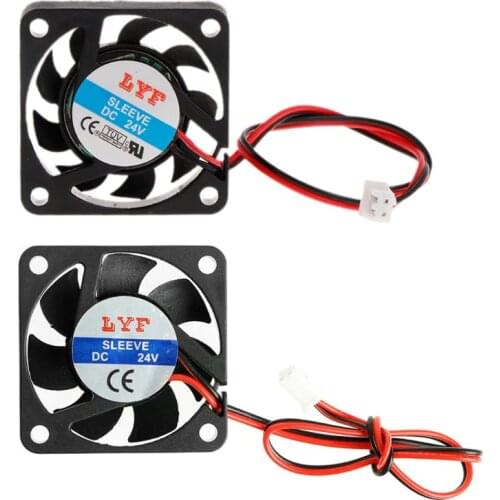 DC 24V 0.10A 2-Pin 40x40x10mm PC Computer CPU System Brushless Cooling Fan 4010 T8DF