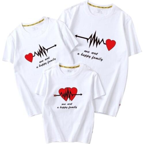 Children T Shirt Short Sleeves Kids Baby Boys Girls Clothes Mommy And Me Tops Print Cartoon Clothing Matching Family Outfits