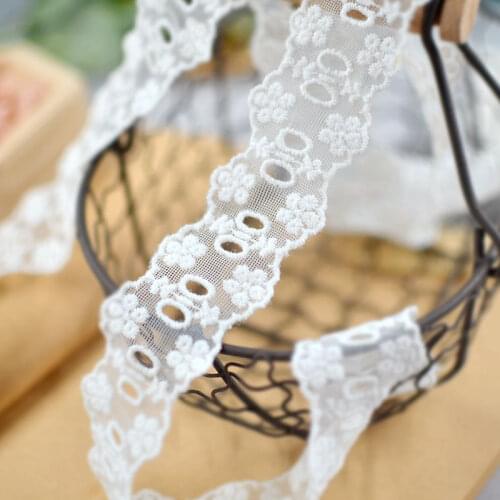 19yards 3.5-5.3cm Mesh cotton embroidery Lace fabric Handmade DIY Garment needlework sewing accessories Clothing Decoration 251