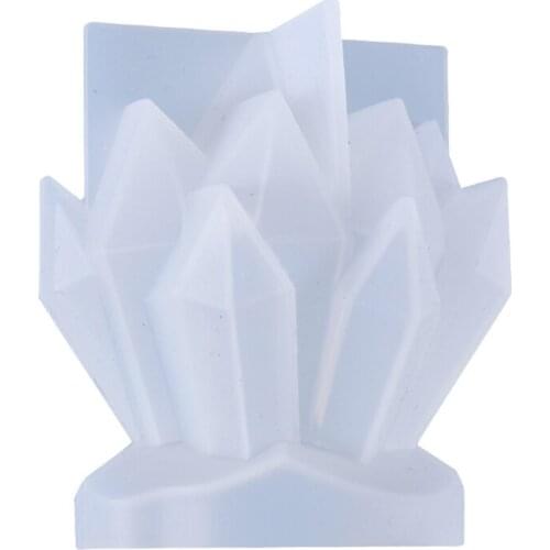 Crystal Cluster Stone Decorations Epoxy Resin Mold Irregular Ore Spar Ornaments Casting Silicone Mould for DIY Crafts