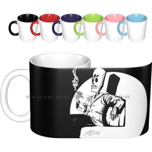 Grim Fandango Ceramic Mugs Coffee Cups Milk Tea Mug Jairo Guarin Grim Fandango Manny Calavera Death 5 De Mayo Dia De Los