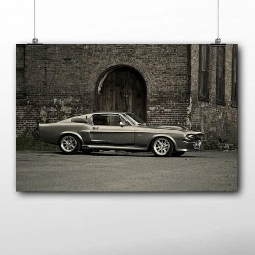Fords Mustang shelby GT500 Classic Car Vintage Poster Canvas Wall Art Painting For Home Room Decor