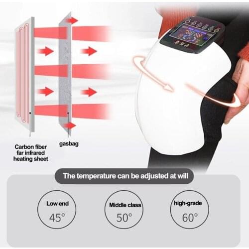 1pc Smart Knee Massager LCD Display Control Leg Massage Infrared Heating Vibration Massage Relieve Joint Pain