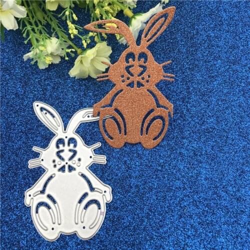 Metal Cutting Dies Rabbit Easter Bunny album Stencils for DIY Scrapbooking Album Paper Card Decorative Craft