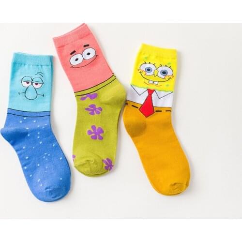 Cartoon sponge octopus starfish cute nylon socks sports socks