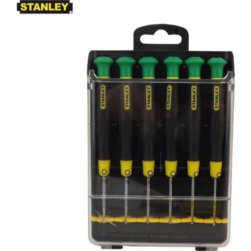 Stanley 6 pcs precision mini torx screwdriver set star small screwdrivers kit T4 T5 T6 T7 T8 T10 without hole repair tool kits