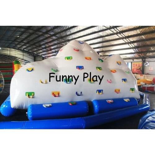 Inflatable pool lake sea ocean water play games, inflatable iceberg with climbing wall for sale summer water park